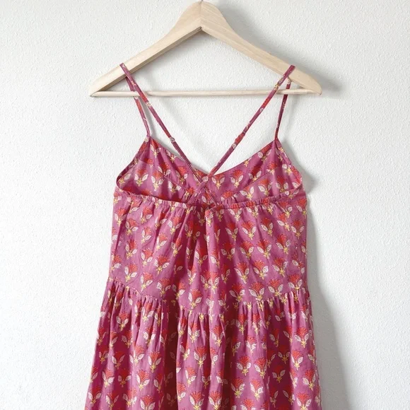 NEW J.CREW x SZ Blockprints Tiered Midi Beach Coverup Dress Size S - Picture 3 of 4